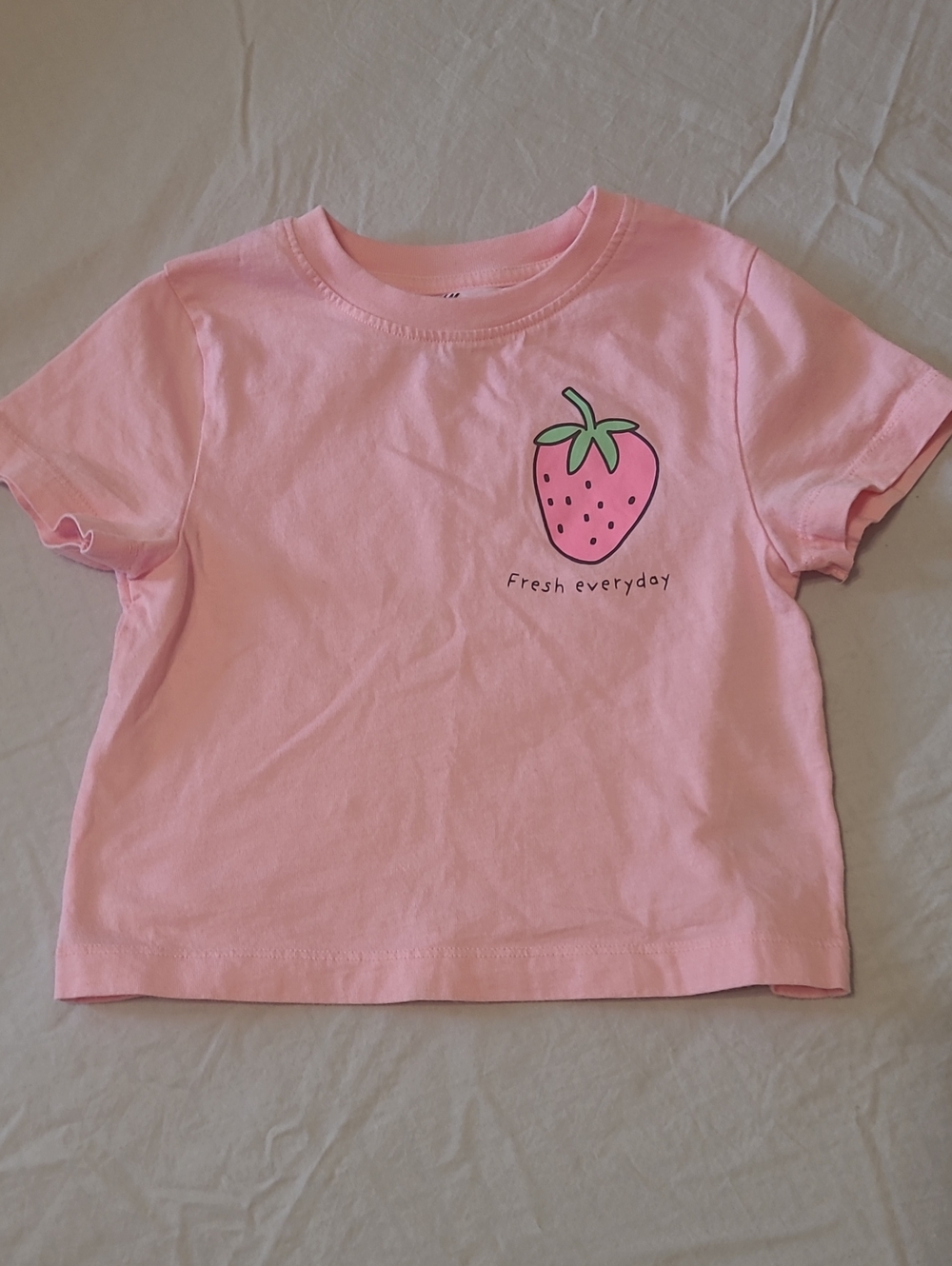 H&M Pink Strawberry Graphic Tee